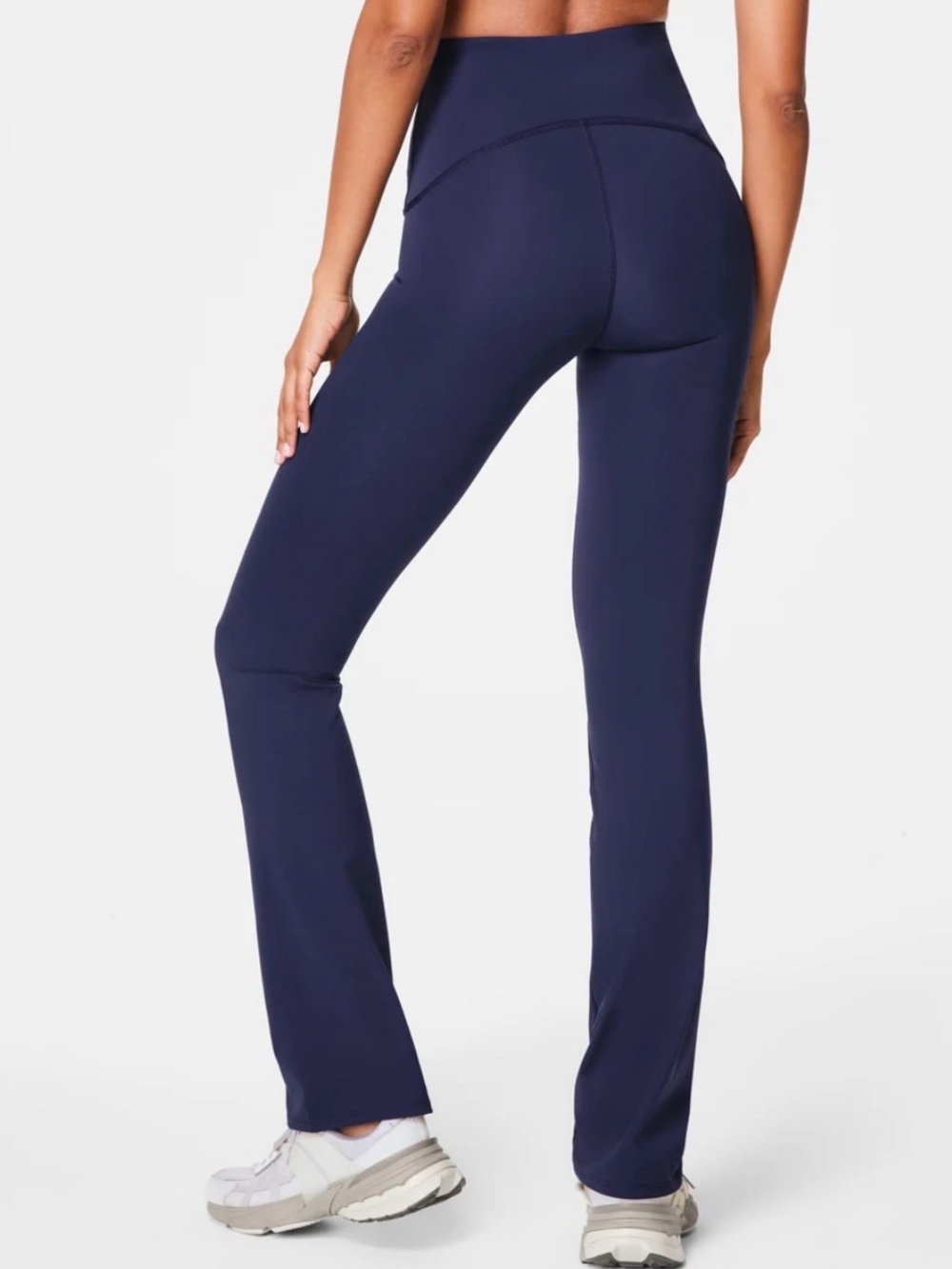 SPANX Shape Booty Boost Navy Flare Performance Pant Leggings Women’s MEDIUM
